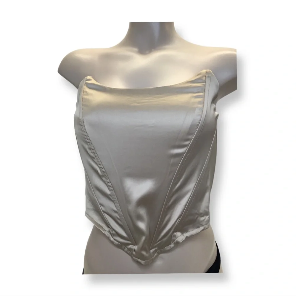 Windsor Sleek & Strapless Satin Corset NWOT